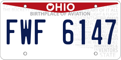 OH license plate FWF6147