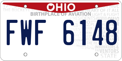 OH license plate FWF6148