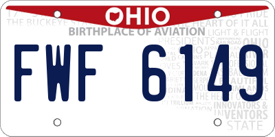 OH license plate FWF6149