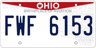 OH license plate FWF6153