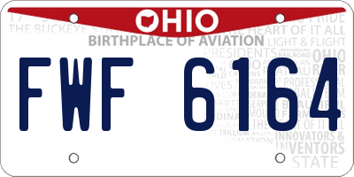 OH license plate FWF6164