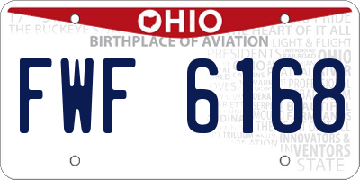 OH license plate FWF6168