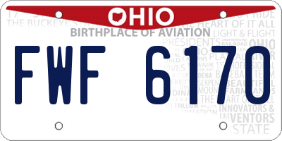 OH license plate FWF6170
