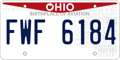 OH license plate FWF6184