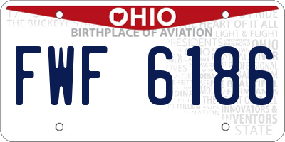 OH license plate FWF6186