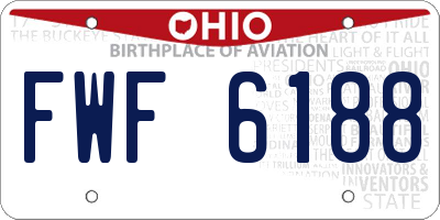 OH license plate FWF6188