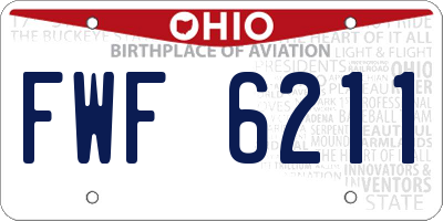 OH license plate FWF6211