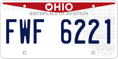 OH license plate FWF6221