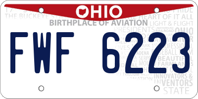 OH license plate FWF6223