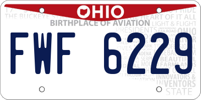 OH license plate FWF6229