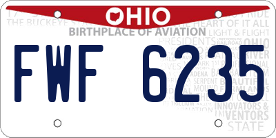 OH license plate FWF6235