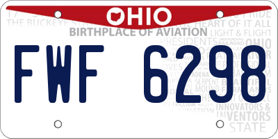 OH license plate FWF6298