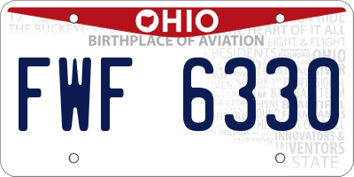 OH license plate FWF6330