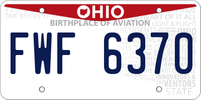 OH license plate FWF6370