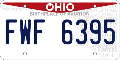 OH license plate FWF6395