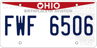 OH license plate FWF6506