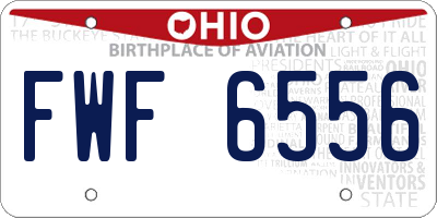 OH license plate FWF6556