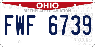 OH license plate FWF6739