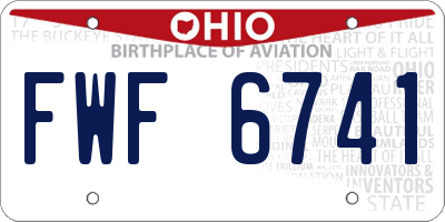 OH license plate FWF6741