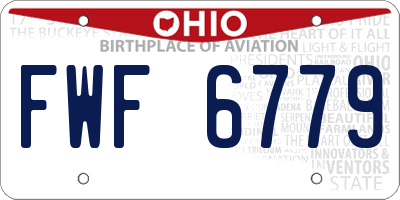 OH license plate FWF6779