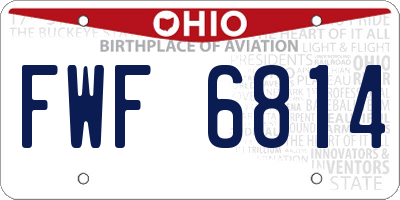 OH license plate FWF6814