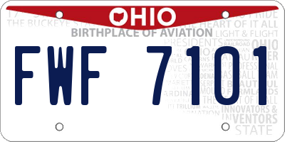 OH license plate FWF7101