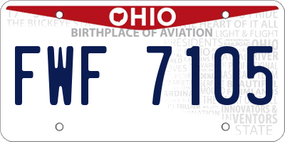OH license plate FWF7105