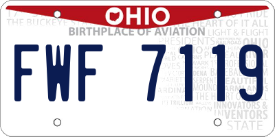 OH license plate FWF7119