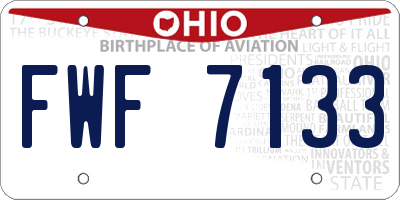 OH license plate FWF7133