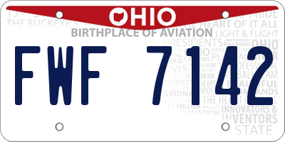 OH license plate FWF7142