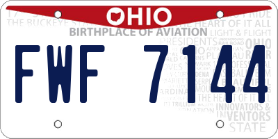 OH license plate FWF7144