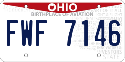 OH license plate FWF7146