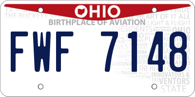 OH license plate FWF7148