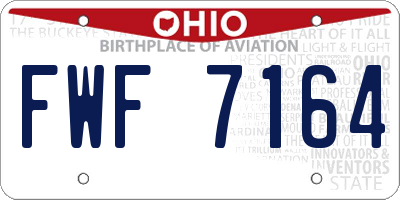 OH license plate FWF7164
