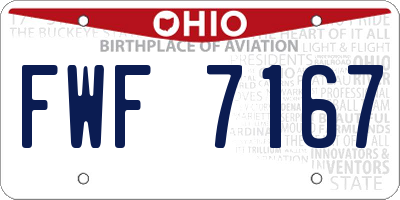 OH license plate FWF7167