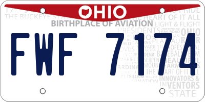 OH license plate FWF7174