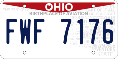 OH license plate FWF7176