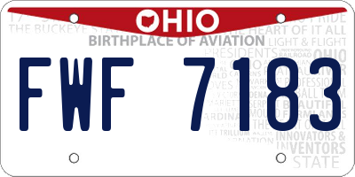 OH license plate FWF7183