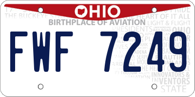 OH license plate FWF7249