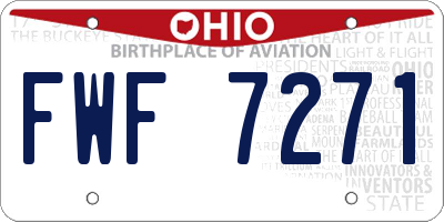 OH license plate FWF7271