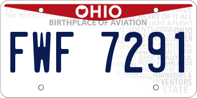 OH license plate FWF7291