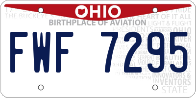 OH license plate FWF7295