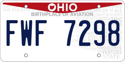 OH license plate FWF7298