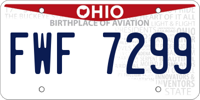 OH license plate FWF7299