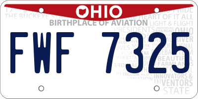 OH license plate FWF7325