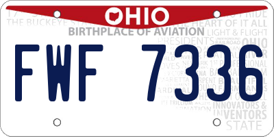 OH license plate FWF7336