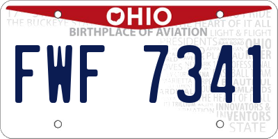 OH license plate FWF7341