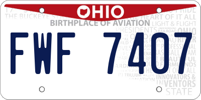 OH license plate FWF7407