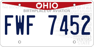 OH license plate FWF7452