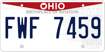 OH license plate FWF7459